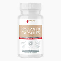 Thumbnail for Weiße Kunststoffdose mit beigem Etikett Collagen Capsules Biovana mit 180 Kapseln