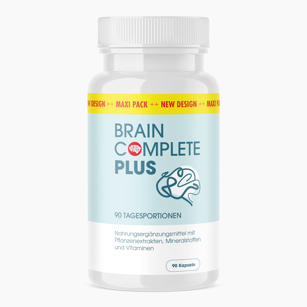 BRAIN COMPLETE PLUS im Maxi-Pack (90 Kapseln) - Deine tägliche, natürliche Unterstützung - baaboo - 