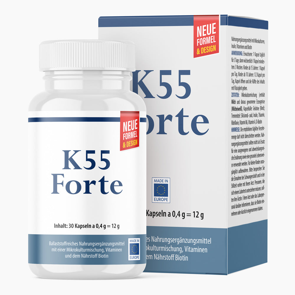 K55 Forte (30 Kapseln) - Fördert eine ausgewogene Darmflora