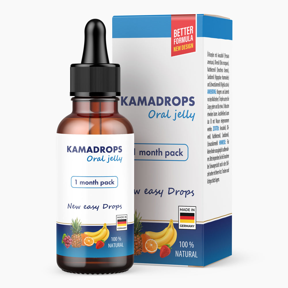 Kamadrops Oral Jelly (30 ml) - Das Geheimnis des aktiven Mannes