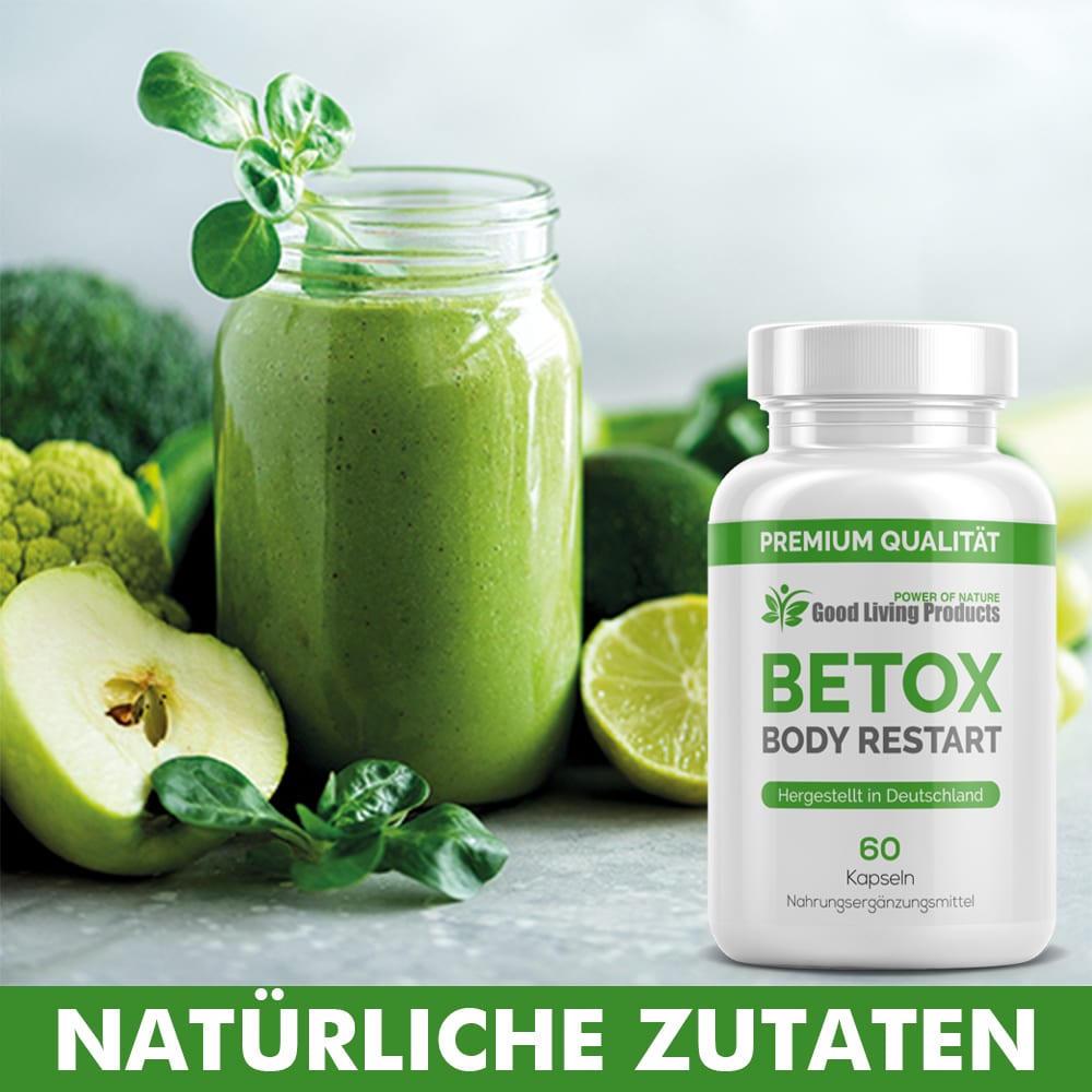 BETOX Body Restart (60 Kapseln) - Unter anderem mit Kombuchatee Extrakt, Vitamin E uvm.