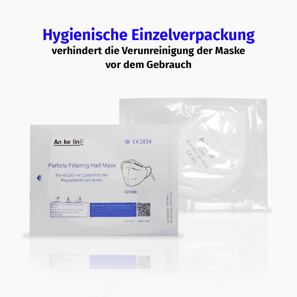 FFP2 Maske (20er Pack) - Geprüft gemäß Verordnung (EU) 2016/425 für persönliche Schutzausrüstung - baaboo -