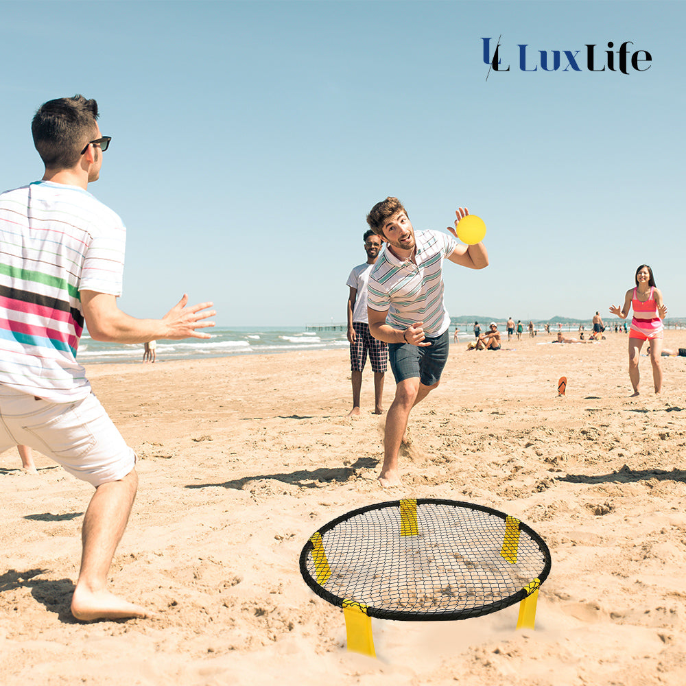 LuxLife Roundnet Spielset - Überall und auf jedem Untergrund aufstellbar