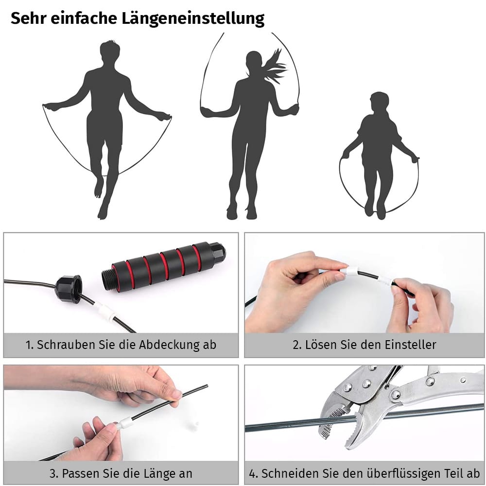 Fitness Springseil - Optionales Zusatzgewicht - baaboo -