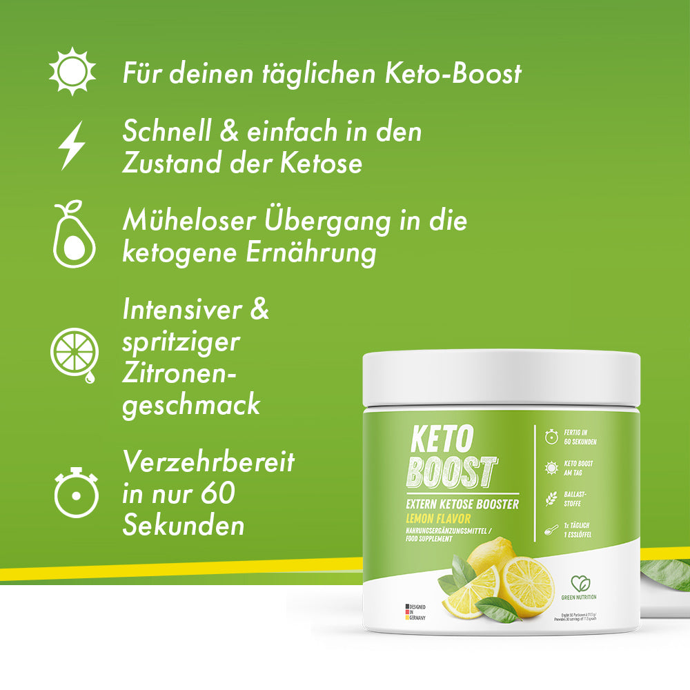 KETO BOOST Exogene Ketone (345g) - Spritziger Zitronengeschmack