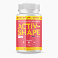 Thumbnail for Weiße Dose Activ Shape BRN Nahrungsergänzungsmittel mit rotem Etikett und 90 Kapseln