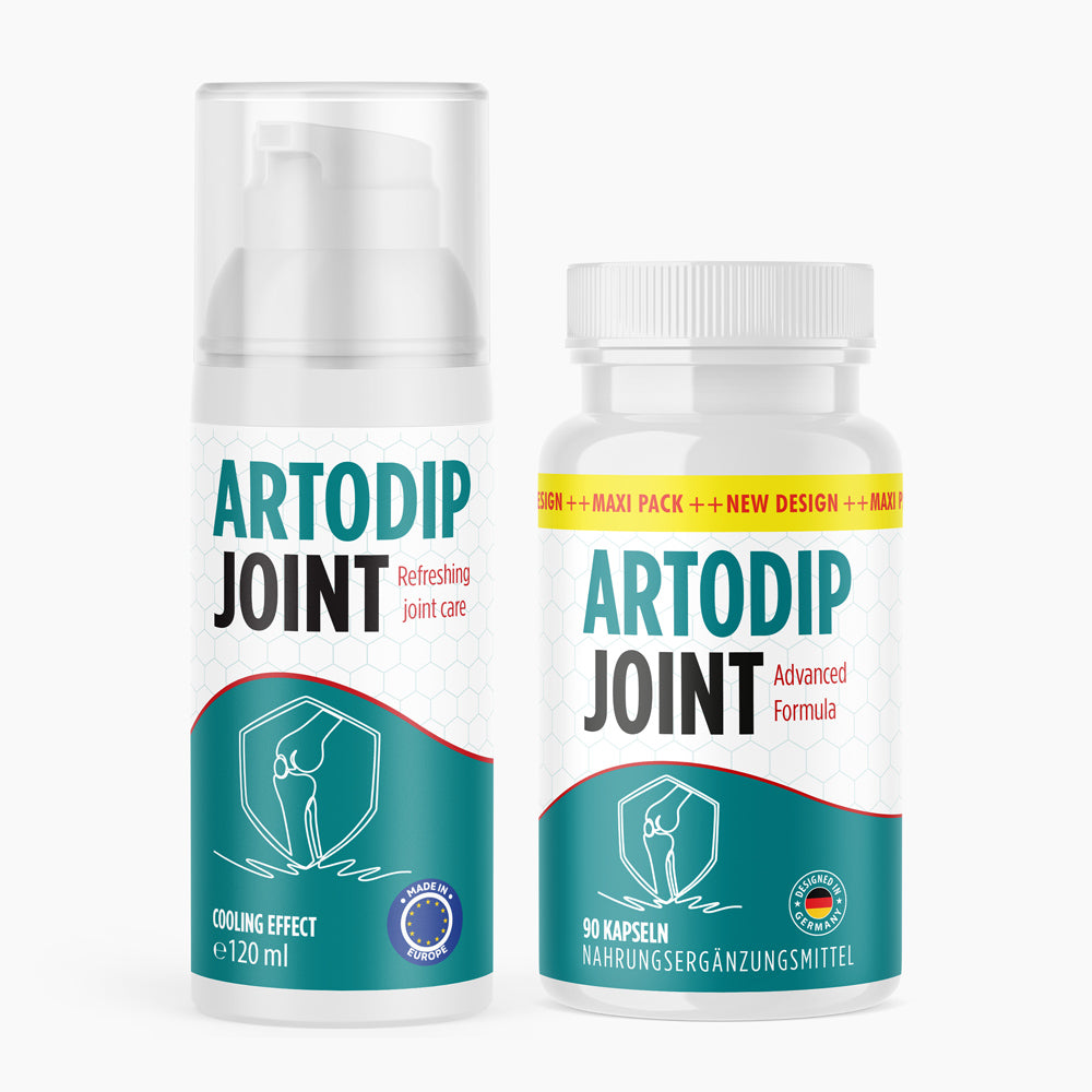 Zwei Artodip Joint Produkte Gel 120 ml und Kapseln Nahrungsergänzungsmittel