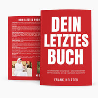 Thumbnail for Vorder und Rückseite des roten Buchs Dein letztes Buch von Frank Heister