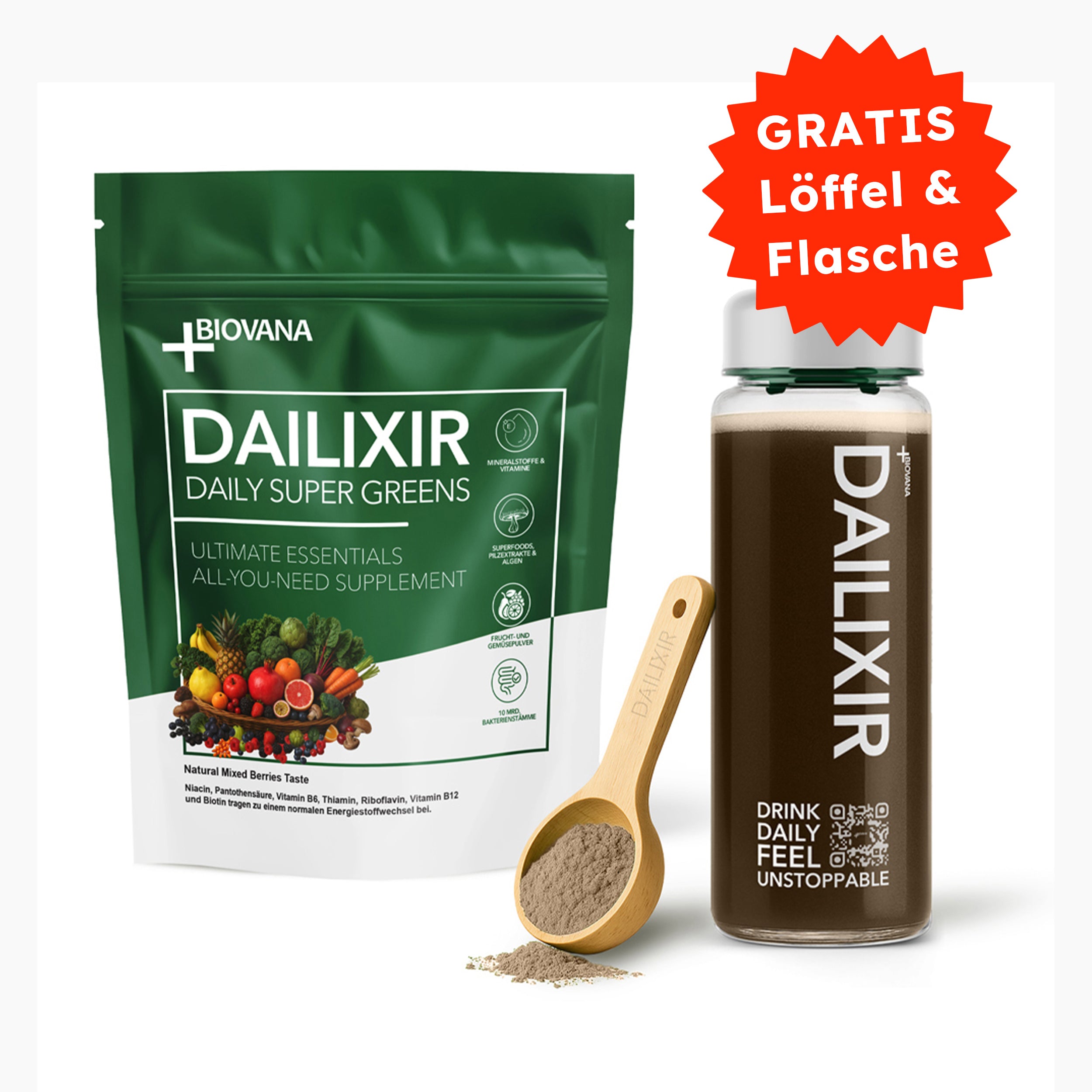 BIOVANA Dailixir | GRATIS Löffel & Flasche für praktisches Dosieren!