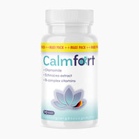 Thumbnail for Calmfort 90 Kapseln Nahrungsergänzungsmittel Dose Maxi Pack mit Lotusblume Logo