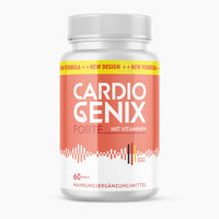 Thumbnail for Nahrungsergänzungsmittel-Dose Cardio Genix Forte mit farbigem Etikett und 60 Kapseln
