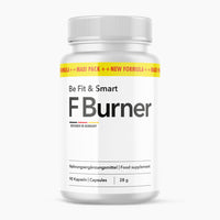 Thumbnail for Dose des Nahrungsergänzungsmittels Be Fit & Smart FBurner mit weißem Deckel auf hellem Hintergrund