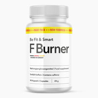 Thumbnail for Weiße Kunststoffdose mit schwarzer Schrift F Burner, Aufdruck Be Fit & Smart, 90 Kapseln