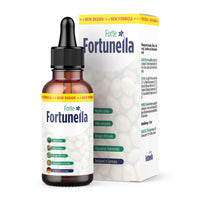 Thumbnail for Flasche mit Pipette und Aufdruck Forte Fortunella vor weißer Faltschachtel mit grünen Textfeldern abgebildet