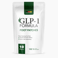 Thumbnail for Verpackung mit GLP-1 Formel Fußpflastern, Produktinfos und grün-weißer Gestaltung, 10 Stück