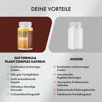 Thumbnail for 
Grafik mit GLP Formula Dose, weißer Vergleichsdose sowie Listen mit grünen Haken und roten Kreuzen
