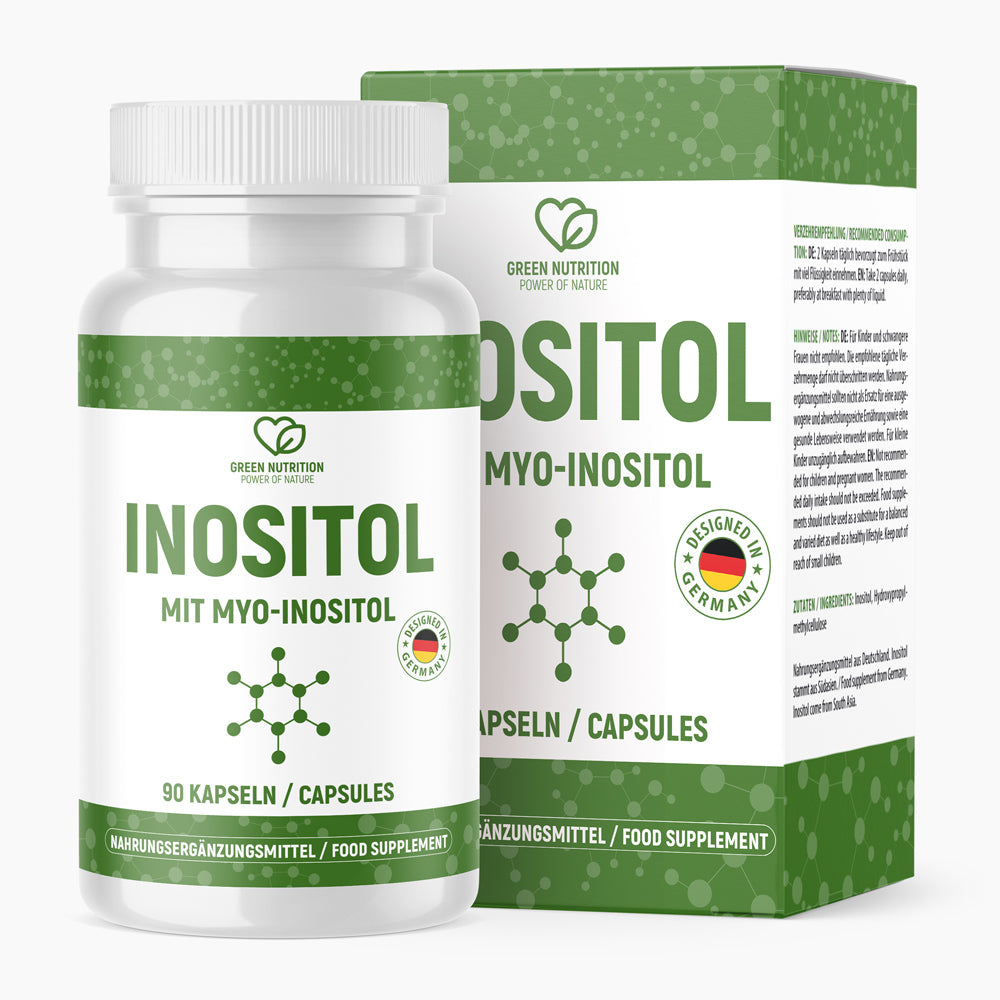 Green Nutrition Inositol (90 Kapseln) - Kapseln speziell für Frauen - baaboo -