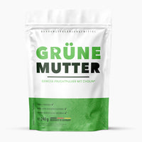 Thumbnail for Weiß-grüner Standbeutel GRÜNE MUTTER mit Aufdruck Gemüse-Fruchtpulver mit Cholin 240 g