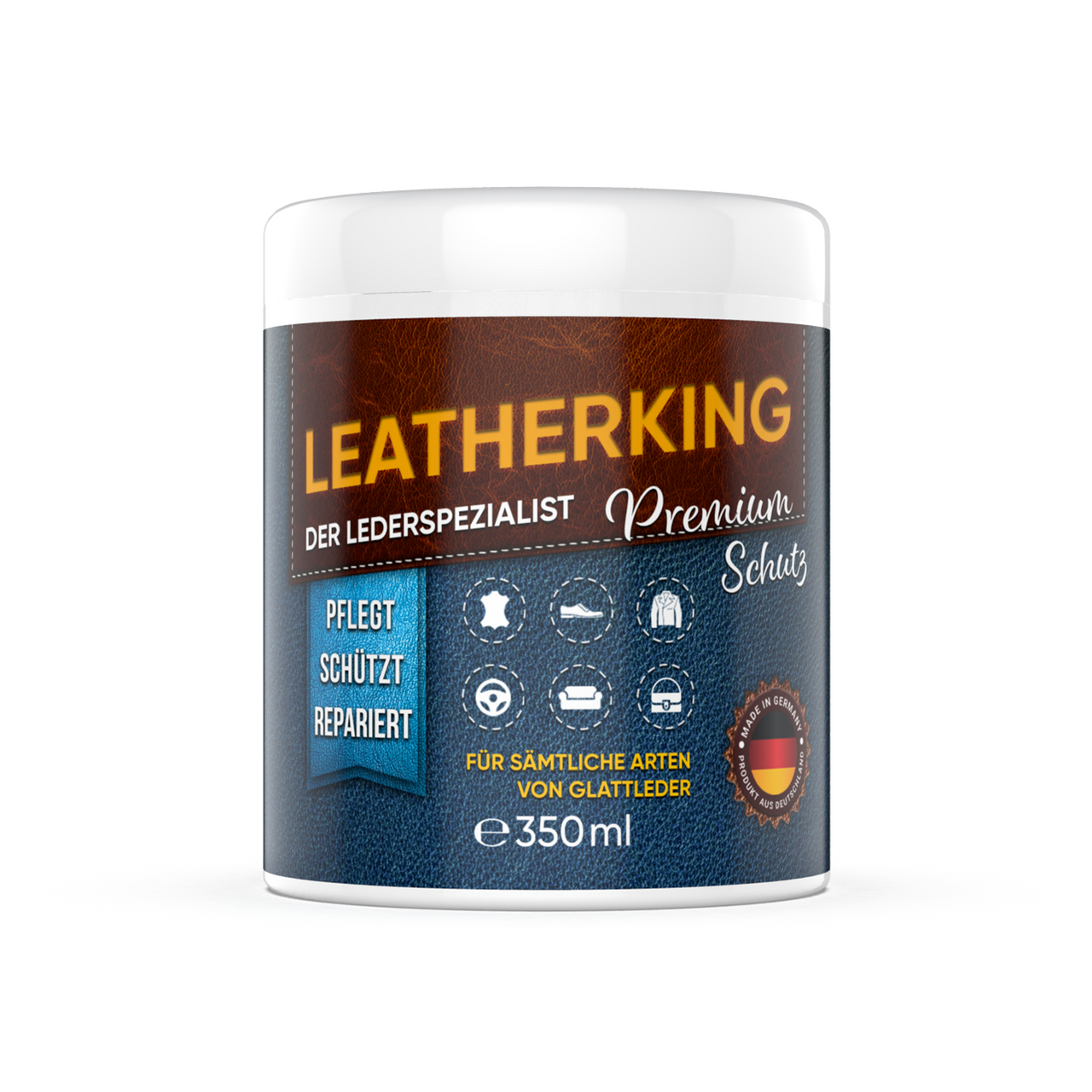 LeatherKing Lederpflege (350ml) - Premium Tiefenpflege für Leder und Kunstleder