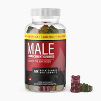 Thumbnail for Dose mit roten Male Enhancement Gummies für Männer 60 Stück Fruchtgummis im Maxi Pack