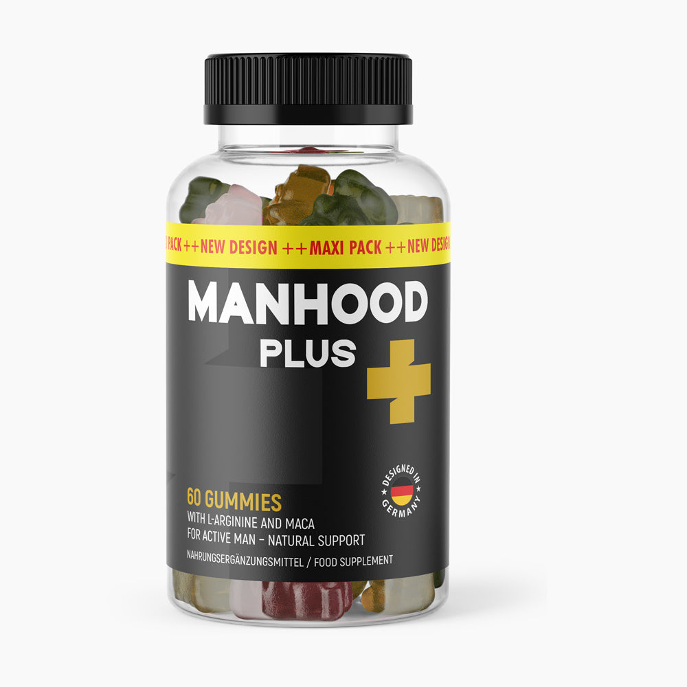 MANHOOD PLUS RX im Maxi-Pack (60 St.) - Leckere Fruchtgummis für Männer - baaboo -