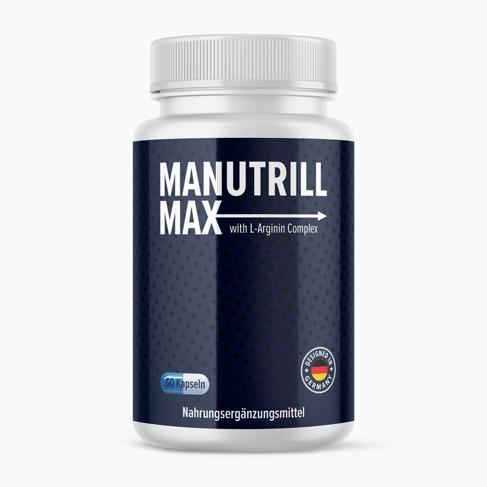 Manutrill Max Nahrungsergänzungsmittel Dose 60 Kapseln mit L-Arginin Complex