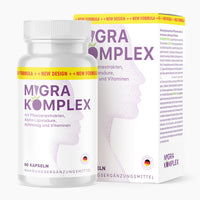 Thumbnail for Dose und Verpackung eines Nahrungsergänzungsmittels namens Migra Komplex mit 60 Kapseln