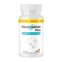 Thumbnail for Weiße Dose Neurosense Plus Nahrungsergänzung 90 Kapseln mit Pflanzenextrakten Vitamin B6 B12
