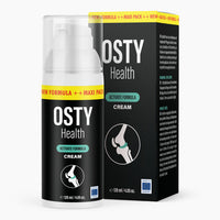Thumbnail for Flasche mit Pumpspender und Schrift Osty Health, 120 ml, schwarzes Etikett mit grafisch dargestelltem Gelenk