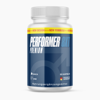 Thumbnail for Weiße Kunststoffdose Performer 8XT Premium mit blauem Etikett und 60 Kapseln