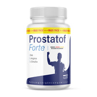 Thumbnail for Dose mit Aufdruck Prostatof Forte mit 60 Kapseln, gelbem Streifen und blauer Silhouettenzeichnung