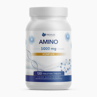Thumbnail for Weiße Dose mit Text Amino 5000 mg Komplex, 120 Tabletten, Nahrungsergänzungsmittel