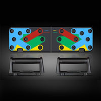 Thumbnail for Trainingsboard mit roten, grünen, gelben und blauen Linien und abnehmbaren Griffen