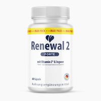 Thumbnail for Weiße Kunststoffdose Renewal 2 Forte mit 60 Kapseln und Schrift mit Vitamin C und Ingwer