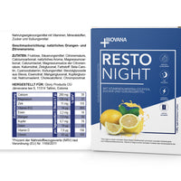 Thumbnail for Produktverpackung Biovana Resto Night, Abbildung Zitronen und Nährwerttabelle