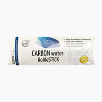 Thumbnail for Weiße Verpackung mit Schrift Carbon Water Kohle Stick und blauer Wasserillustration