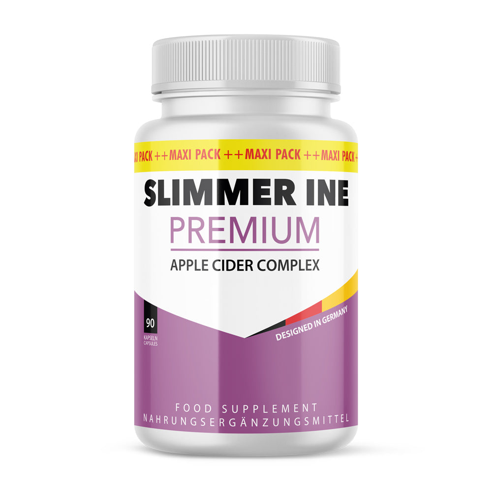 Weiße Dose Slimmer ine Premium Maxi Pack Nahrungsergänzung Apfelessig Complex 90 Kapseln