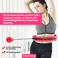 Thumbnail for Frau trainiert mit Smart Hoop, anpassbar an Taillenumfang, geeignet für alle Familienmitglieder