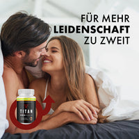 Thumbnail for Zwei Erwachsene kuscheln im Bett und schauen sich an, ergänzt durch Abbildung der Titan Kapseln im Vordergrund