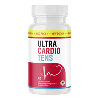 Thumbnail for Kunststoffdose mit weiß-rotem Etikett Ultra Cardio Tens mit 90 Kapseln und Herzliniengrafik