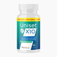 Thumbnail for Weiße Kunststoffdose mit grünblauem Etikett Uniset X10 und 90 Kapseln