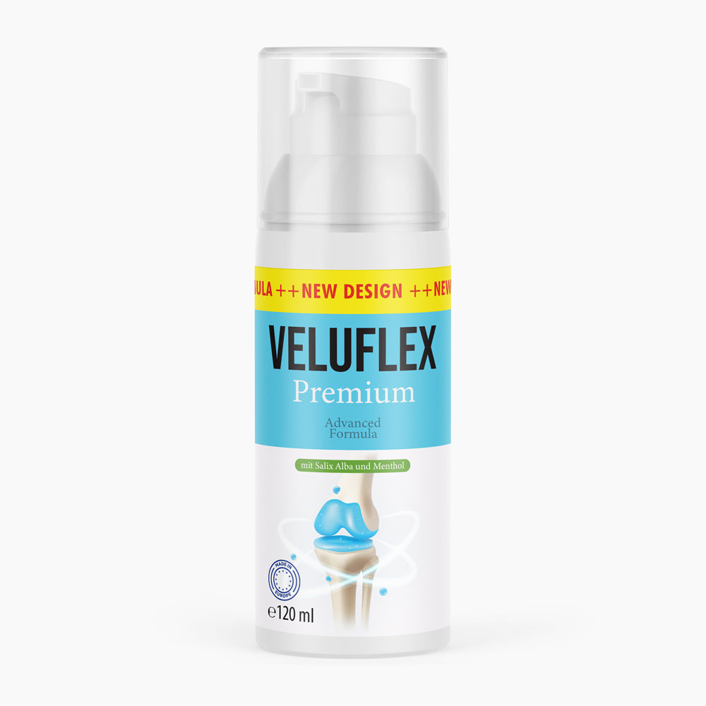 Veluflex Premium Gelenkgel 120 ml in Pumpflasche mit Salix Alba und Menthol Pflegeprodukt