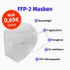 FFP2 Maske (1 St.) | CE zertifizierter Mund Nasen Schutz - Filterung durch 5-Schicht-Filtersystem - einzeln verpackt - Mundschutzmaske & Staubschutzmaske