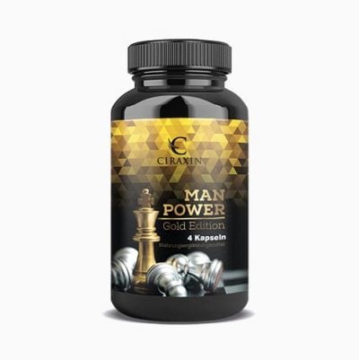 CIRAXIN – MAN POWER GOLD (4 Kapseln) | Supplement für aktive Männer - Unter anderem mit Maca Pulver, L-Arginin & L-Citrullin - Hergestellt in Deutschland