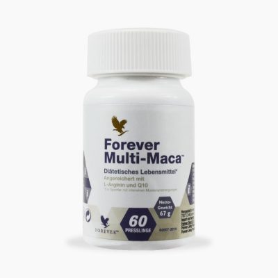 FOREVER MULTI-MACA (60 Tabletten à 1,05g) | Nahrungsergänzungsmittel mit Maca Wurzel Pulver aus Peru - Reich an Eiweiß - Spendet Energie & Kraft in Sport & Alltag
