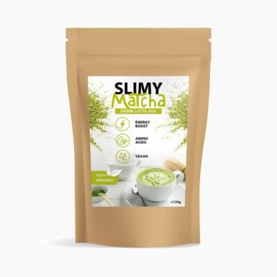 Slimy Matcha Slim Drink (120 g) | Mix Getränk mit japanischem Matcha Tee & Kokosblütenzucker - Für Fettverbrennung & Stoffwechsel - Unterstützend beim Abnehmen