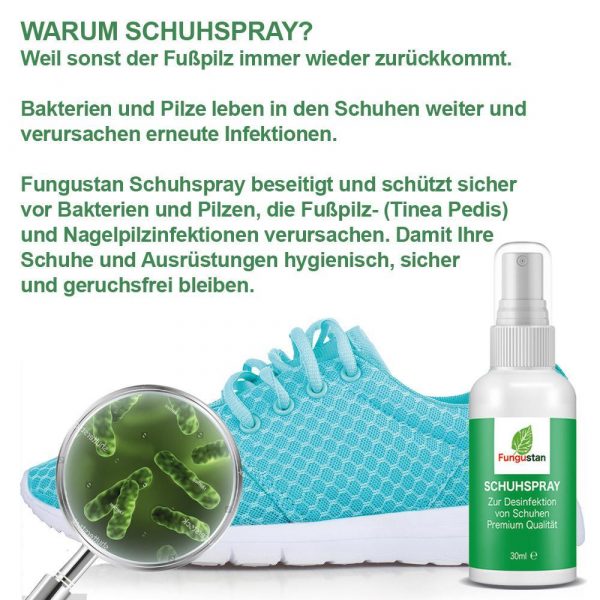 Fungustan Schuhspray – Desinfektion von allen Schuhtypen