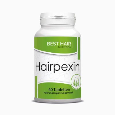 BEST HAIR Hairpexin (60 Tabletten) | Ideal bei dünnem Haar - Mit wichtigen Nährstoffe für Haarwurzeln - Unter anderem mit Hirseextrakt, Reisstärke & Biotin - Hergestellt in Deutschland