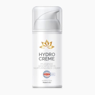 HYDRO CREME (50 ml) | Reichhaltig pflegende Gesichtscreme - Spendet Feuchtigkeit - Mit Q10 & Hyaluronsäure - ohne Alkohol, Nanopartikel, Parabene oder Paraffine