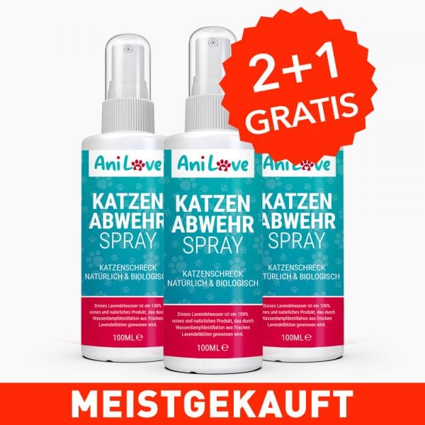 AniLove – Katzenabwehrspray 2+1 GRATIS Katzenabwehr Spray zum Schutz der Möbel und bei Urinieren